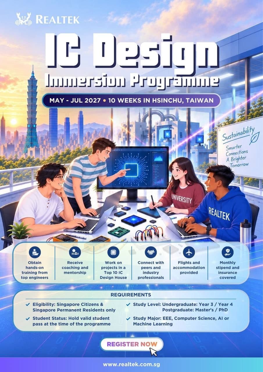 Event poster for Realtek IC Design Immersion Programme